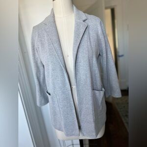 J. Crew knit blazer in heather grey